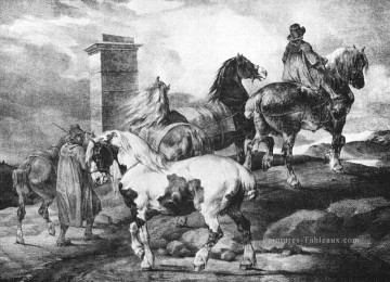  chevaux Peintre - Chevaux Romantique Théodore Gericault